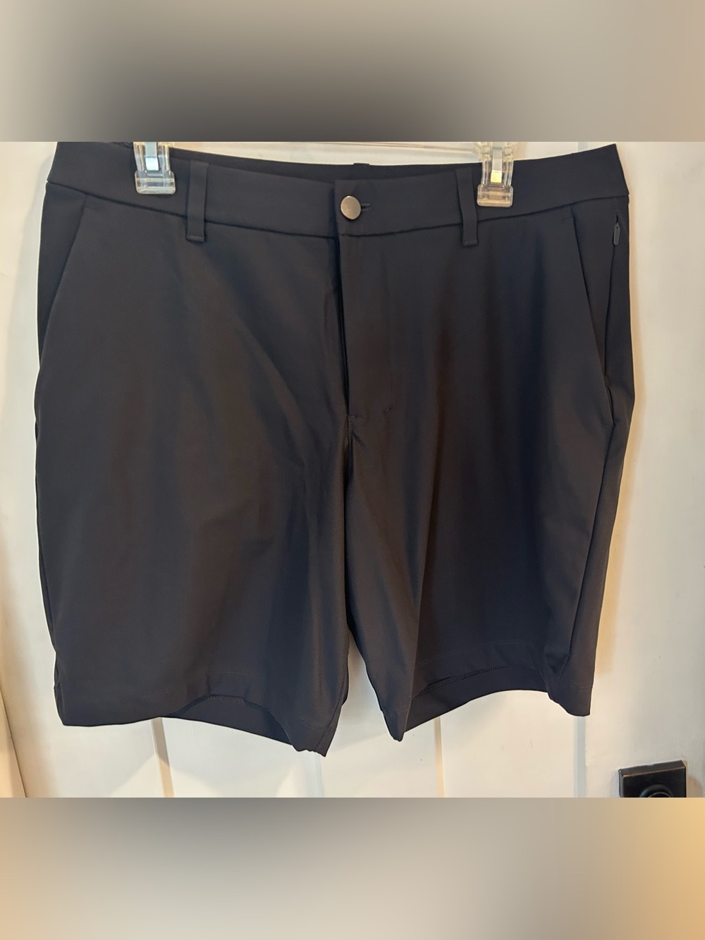 lululemon athletica Black Men's Flat-Front Performance Shorts